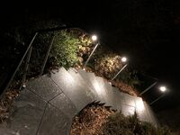 Beleuchteter Flexo Handlauf an einer Aussentreppe