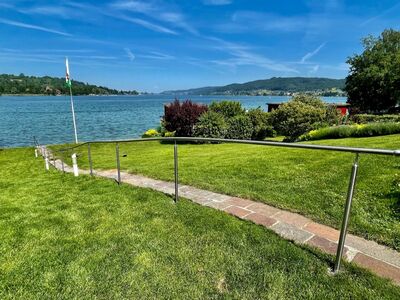 Flexo-Handlauf - Handlauf aus Edelstahl zum Bodensee hinab (Kreuzlingen)